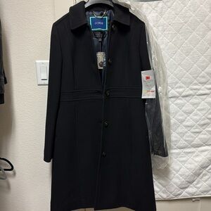 J. Crew Lady Day Coat in Italian double cloth.  Black.  Size 8.